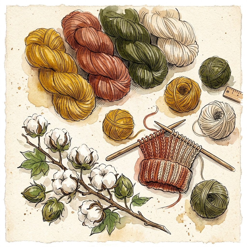 Nahaufnahme der feinen Garnfasern und Strickstruktur